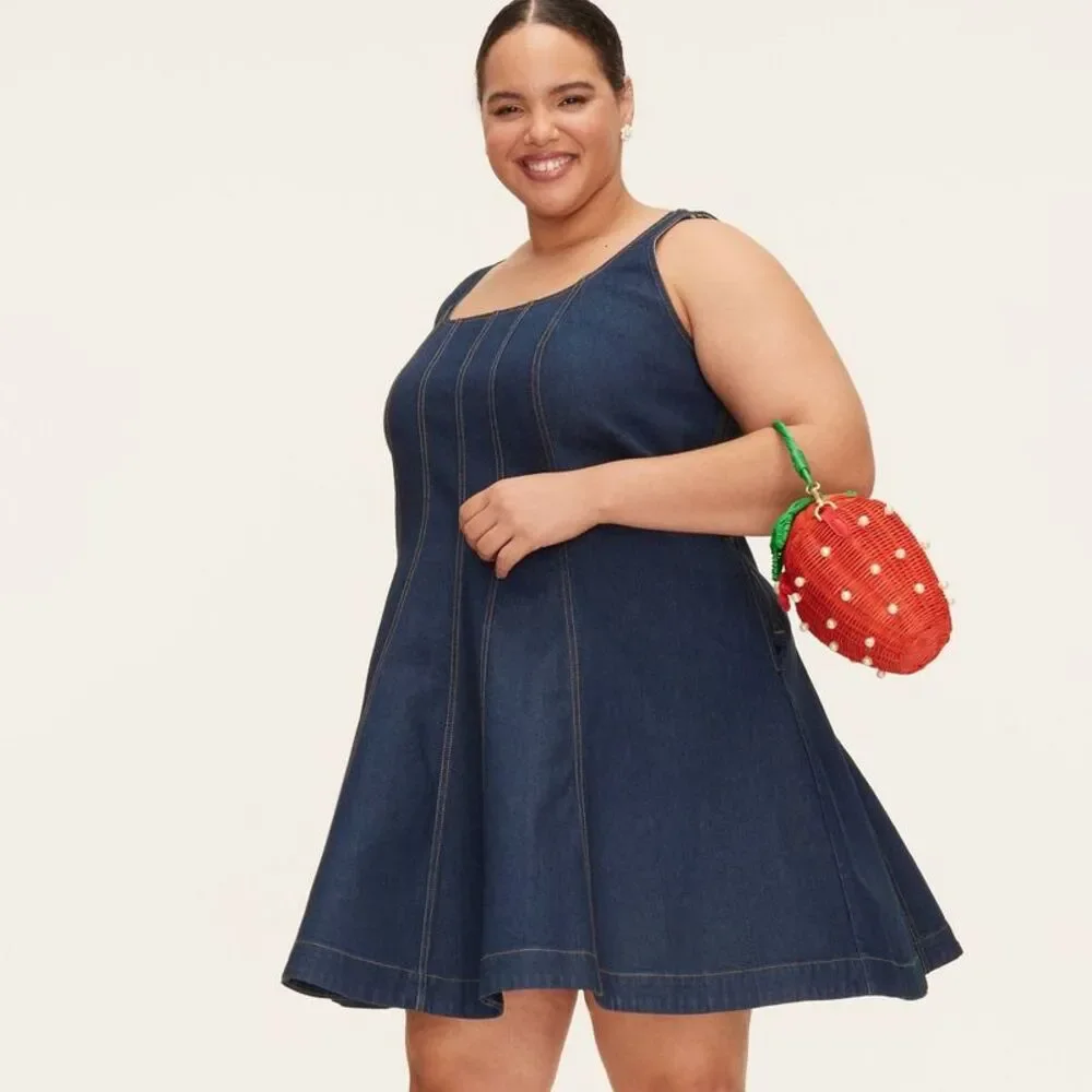 kate spade Blue Strapless Dress - Picture 3 of 4